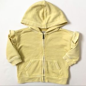 Gymboree yellow zip up sweatshirt